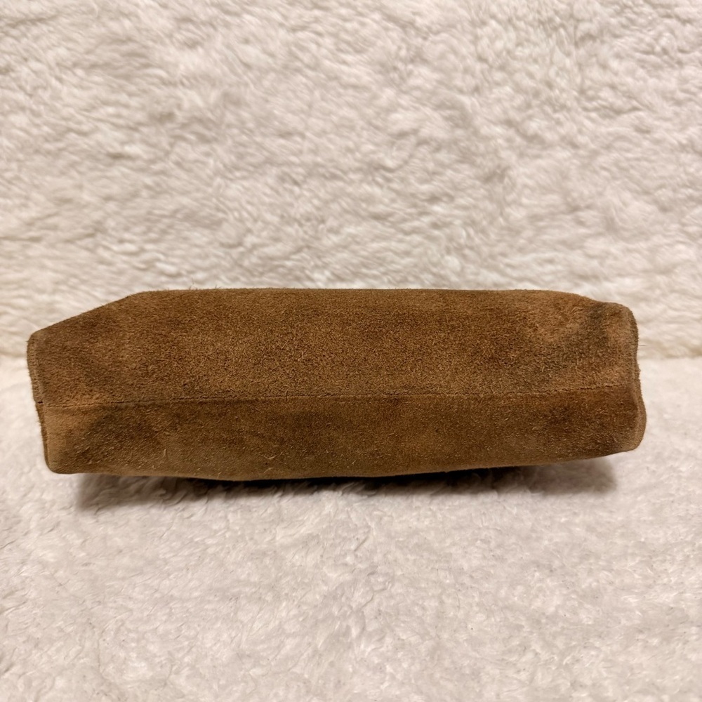 Loewe Tan and Brown Suede Cosmetic Bag - Picture 3 of 15
